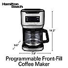 Alternate image 7 for Hamilton Beach&reg; 14 Cup Programmable FrontFill Coffee Maker in Black