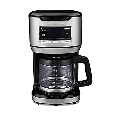 Hamilton Beach&reg; 14 Cup Programmable FrontFill Coffee Maker in Black. View a larger version of this product image.