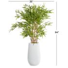 Alternate image 3 for Ridge Road Decor 53.5-Inch Faux Bamboo Plant with White Fiberglass Planter