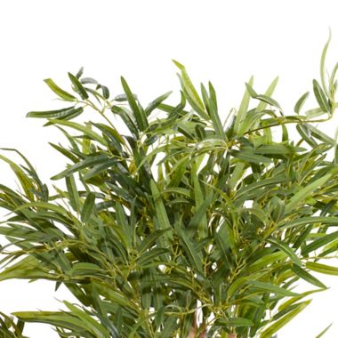 Ridge Road Decor 53.5-Inch Faux Bamboo Plant with White Fiberglass Planter. View a larger version of this product image.