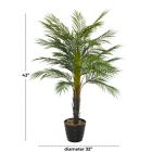 Alternate image 2 for Ridge Road Decor 43-Inch Artificial Kwai Plant with Black Segmented Planter
