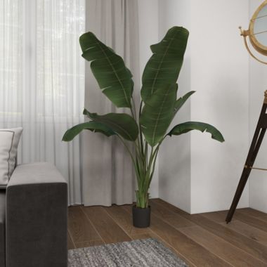 Ridge Road Decor 69.5-Inch Strelitziaceae Tree with Black Nursery Planter. View a larger version of this product image.