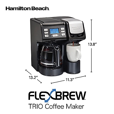Hamilton Beach&reg; FlexBrew Trio Coffee Maker in Black. View a larger version of this product image.