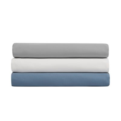 Nautica&reg; Solid 180-Thread-Count CVC Fitted Sheet