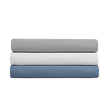 Nautica&reg; Solid 180-Thread-Count CVC Fitted Sheet. View a larger version of this product image.