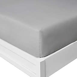 Nautica® Solid 180-Thread-Count CVC Queen Fitted Sheet in Grey Haze