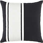 Alternate image 0 for Studio 3B&trade; Crewel Decorative Stripe Square Throw Pillow in Black/Coconut Milk
