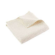 Levtex Home Cross Stitch Quilted Throw Blanket in Cream