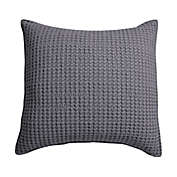 Levtex Home Mills Waffle Square Throw Pillow in Charcoal