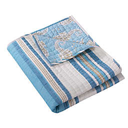 Levtex Home Maui Quilted Reversible Throw Blanket in Blue