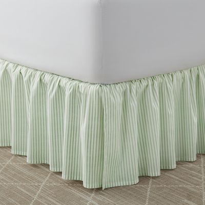 Laura Ashley&reg; Classic Ticking Stripe Ruffled Bedskirt