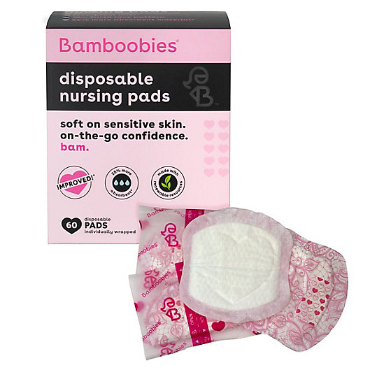 Alternate image 1 for Bamboobies® EcoPure™ 60-Count Disposable Nursing Pads in White