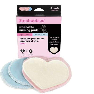 bamboobies&reg; Multi-Pack Washable Nursing Pads in Light Pink & Light Blue