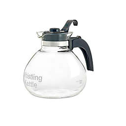 Medelco Stovetop Whistling 12-Cup Glass Tea Kettle