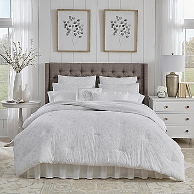Laura Ashley&reg; Cerie Reversible 5-Piece Twin Comforter Bonus Set in White. View a larger version of this product image.