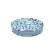 Everhome&trade; Cane Ceramic Soap Dish in Blue