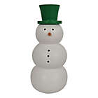 Alternate image 0 for H for Happy&trade; 8-Inch Medium Snowman Figurine in Green