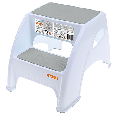 Dreambaby&reg; Toddler & Me&trade; 2-Step Potty Trainer and Step Stool in White/Grey. View a larger version of this product image.