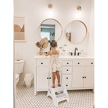 Dreambaby&reg; Toddler & Me&trade; 2-Step Potty Trainer and Step Stool in White/Grey. View a larger version of this product image.