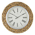 Alternate image 0 for Everhome&trade; 20-Inch Water Hyacinth Wall Clock in Natural/Silver
