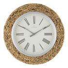 Alternate image 0 for Everhome&trade; 20-Inch Water Hyacinth Wall Clock in Natural/Silver