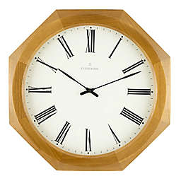 Everhome™ 20-Inch Octagon Solid Wood Wall Clock