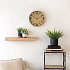 Alternate image 1 for Studio 3B&trade; 12&quot; Round Cutout Dial Wall Clock in Natural Wood