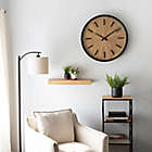 Alternate image 1 for Studio 3B&trade; 26&quot; Round Wood Dial Wall Clock in Black