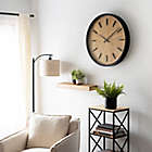 Alternate image 3 for Studio 3B&trade; 26&quot; Round Wood Dial Wall Clock in Black