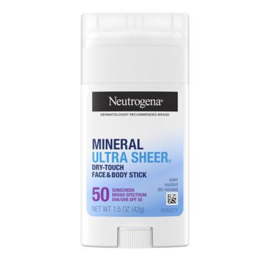 Neutrogena&reg; Mineral Ultra Sheer&reg; Dry-Touch Face &amp; Body Stick 50 SPF. View a larger version of this product image.