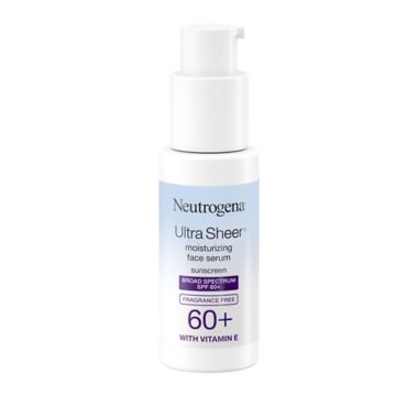 Neutrogena&reg; 1.7 oz. Ultra Sheer Moisturizing Face Serum Broad Spectrum Sunscreen 60+ SPF. View a larger version of this product image.