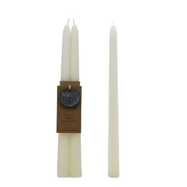 Bee &amp; Willow&trade; 2-Pack 10-Inch Beeswax Blend Taper Candles in Ivory. View a larger version of this product image.