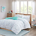 Alternate image 1 for Intelligent Design Abby 4-Piece Printed and Pintucked Twin/Twin XL Comforter Set in Aqua Blue