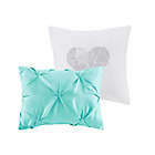 Alternate image 5 for Intelligent Design Abby 4-Piece Printed and Pintucked Twin/Twin XL Comforter Set in Aqua Blue