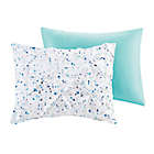 Alternate image 4 for Intelligent Design Abby 3-Piece Printed and Pintucked Twin/Twin XL Duvet Cover Set in Aqua Blue