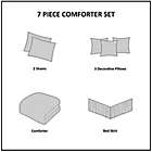 Alternate image 13 for Madison Park&reg; Midnight Garden 7-Piece Metallic Print Queen Comforter Set in Navy