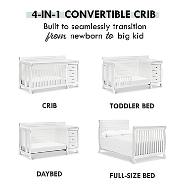 DaVinci Kalani 4-in-1 Convertible Crib &amp; Changer in White. View a larger version of this product image.