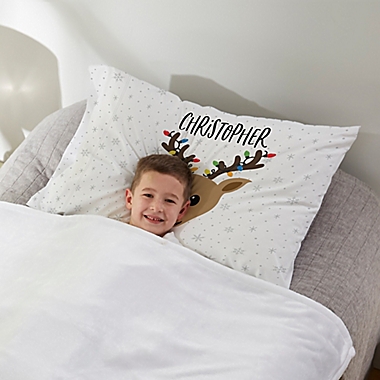 Build Your Own Boy Reindeer Personalized Pillowcase. View a larger version of this product image.