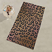 Leopard Print Personalized Beach Towel