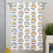 Boho Rainbow Personalized Bath Towel