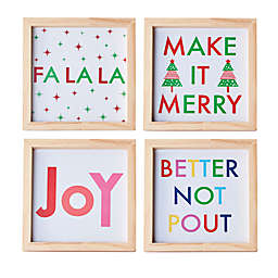 H for Happy™ 5-Piece Interchangeable Christmas Tabletop Sign Set