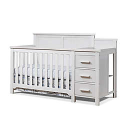 Sorelle Farmhouse Convertible Crib and Changer in Weathered White