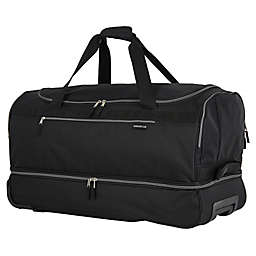 Traveler's Club® Luggage Fairfield 30-Inch Rolling Duffle with Drop Bottom in Black