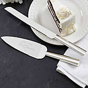 Natural Love Engraved Wedding Cake Knife & Server Set