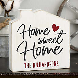 "Home Sweet Home" Personalized Shelf Block