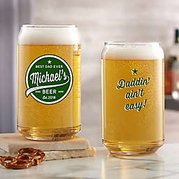 Dad's Brewing Company Personalized 16 oz. Printed Beer Can Glass