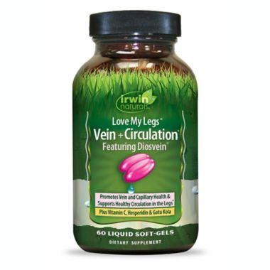 Irwin Naturals&reg; Love My Legs&trade; Vein + Circulation&reg; 60-Count Liquid Soft Gels. View a larger version of this product image.