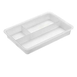 Squared Away™ 3-Tier Utility Storage Cart Sliding Organizer Tray in Frost