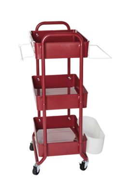Squared Away&trade; 3-Piece Gift Wrapping Storage Cart Set in Scooter Red