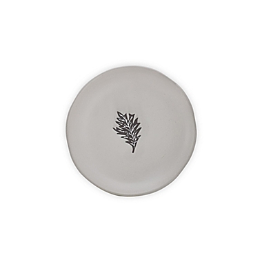 Bee & Willow&trade; Autumn Leaf Appetizer Plates in White/Grey (Set of 4). View a larger version of this product image.
